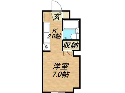 STUDIO12(1K/1階)の間取り写真