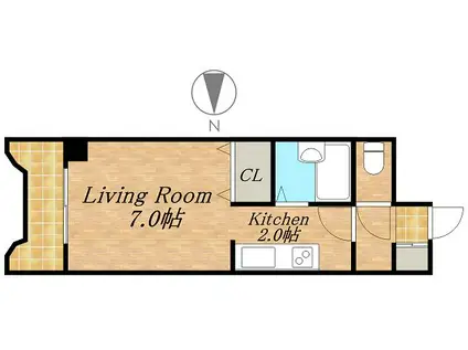 エンドレス三井南3西7(1K/6階)の間取り写真