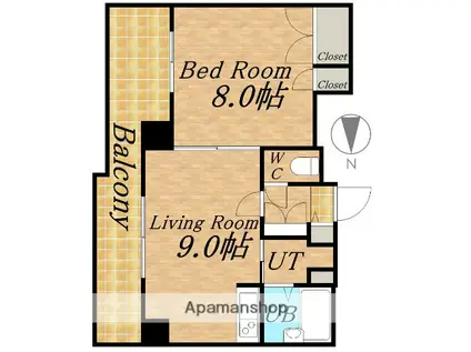 ARMS美術館通Ⅰ(1LDK/4階)の間取り写真