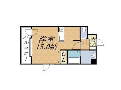 内山ビル(ワンルーム/8階)の間取り写真