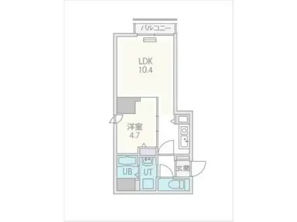 ビッグタワー大通公園(1LDK/10階)の間取り写真