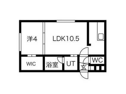 LILACE(1LDK/1階)の間取り写真