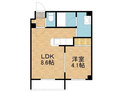 アンビエンテ131(1LDK/2階)の間取り写真