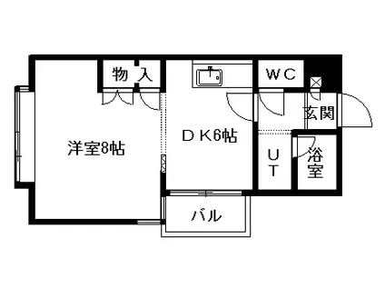 ARMS718(1DK/3階)の間取り写真