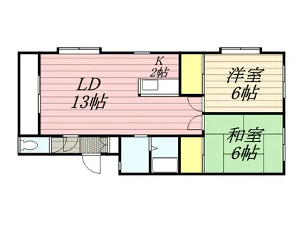 レジデンスヨウワ(2LDK/3階)の間取り写真