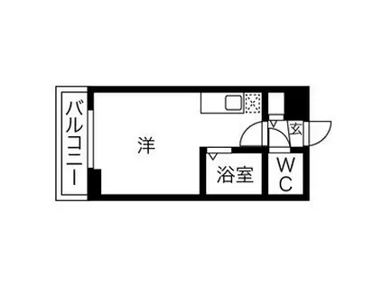 スカイハイツ(ワンルーム/5階)の間取り写真