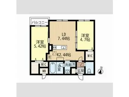 BERLINETTA312(2LDK/4階)の間取り写真