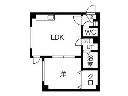 CORE8・13(1LDK/3階)の間取り写真