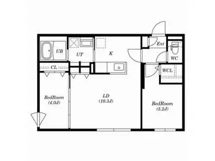 CHIARO SAPPORO(2LDK/3階)の間取り写真