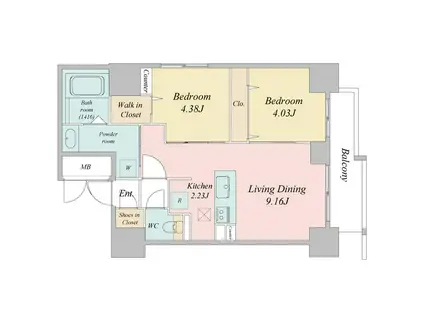 SーRESIDENCE大通公園ADMIRIO(2LDK/8階)の間取り写真