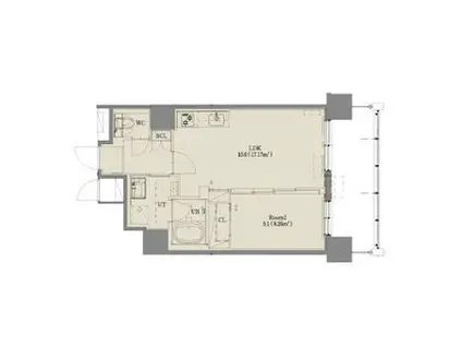 ジラフ大通西15プレミア(1LDK/8階)の間取り写真