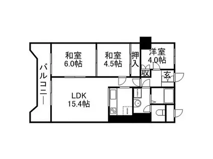 シティマンション五十嵐(3LDK/5階)の間取り写真
