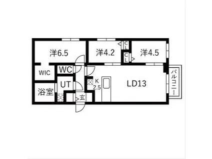 BALBONI山鼻(3LDK/4階)の間取り写真