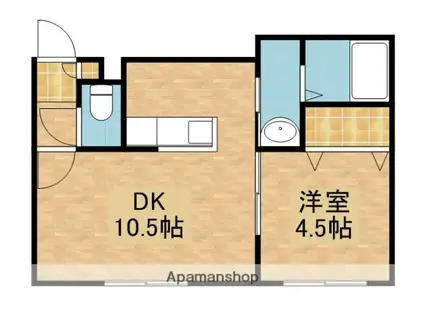 サードエポック文京台(1DK/2階)の間取り写真