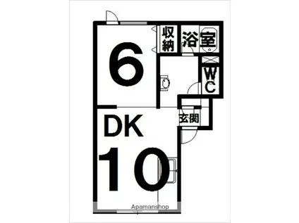 ハイツめぐみⅠ(1LDK/2階)の間取り写真