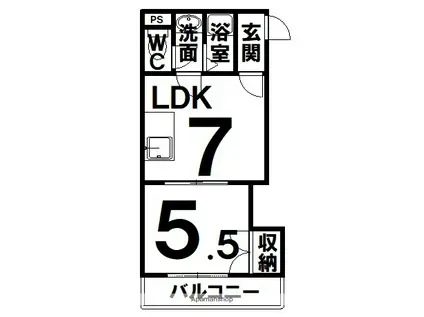 コートシエナー(1LDK/3階)の間取り写真