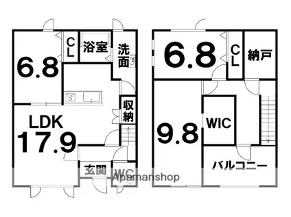 ＳＥＶＥＮ　ＷＩＮＧＳ(3LDK)の間取り写真