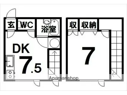 双栄荘Ａ(1DK)の間取り写真