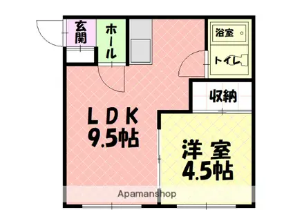 豊岡4.5ハイツ(1LDK/2階)の間取り写真