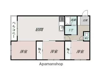 MORE東5・8(3LDK/3階)の間取り写真