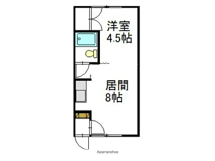 マンション514(1LDK/2階)の間取り写真