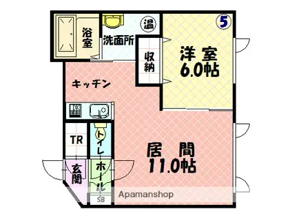 ユリアール(1LDK/2階)の間取り写真