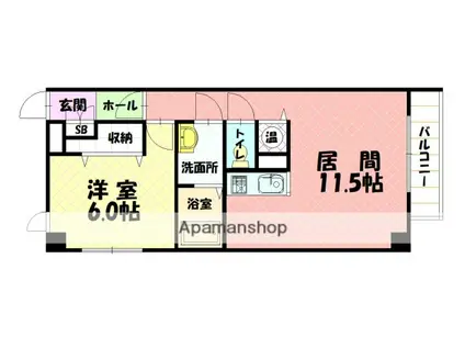 街区117(1LDK/2階)の間取り写真