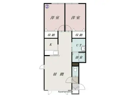 トーワ6条西3(2LDK/2階)の間取り写真