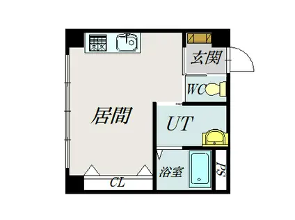 エンドレス17A棟(ワンルーム/4階)の間取り写真