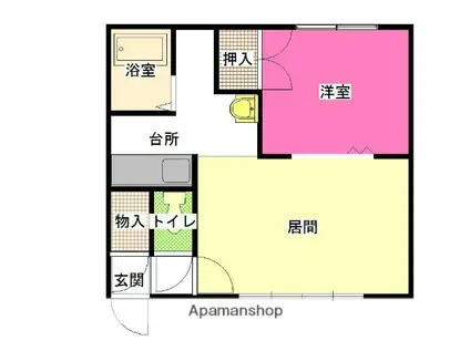 カメリアハウス(1LDK/2階)の間取り写真