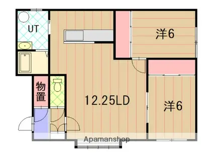 エコールⅡ(2LDK/2階)の間取り写真