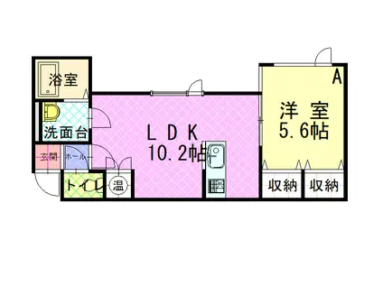 HONEST(1LDK/1階)の間取り写真