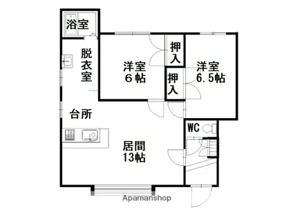 マリノC(2LDK/2階)の間取り写真