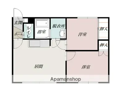 ミドリコーポ(2LDK/2階)の間取り写真