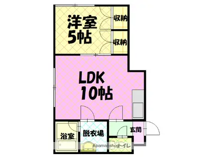 セラーノⅢ(1LDK/2階)の間取り写真