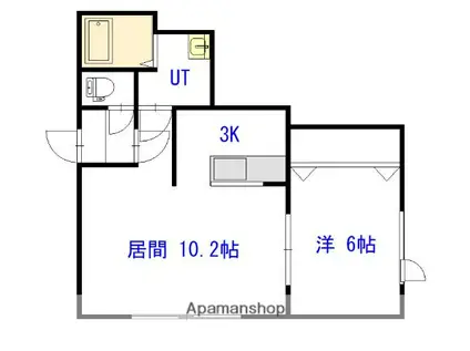 ポラリス(1LDK/1階)の間取り写真