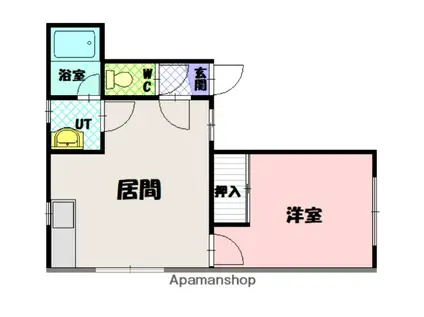 石北本線 南永山駅 徒歩31分 2階建 築36年(1LDK/2階)の間取り写真