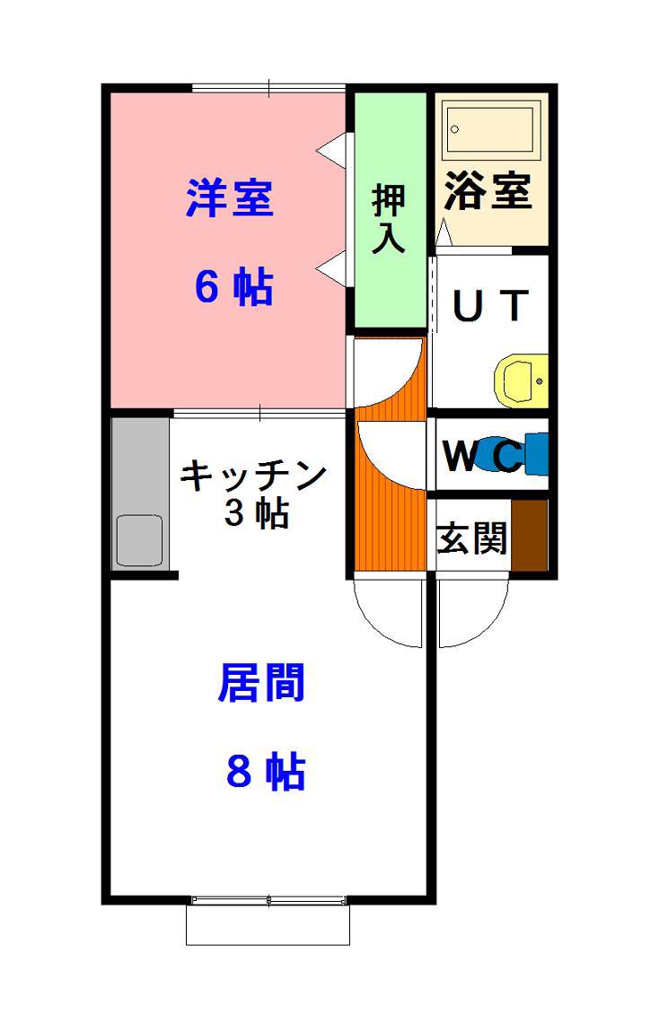 クレスト永山(1LDK/1階)の間取り写真