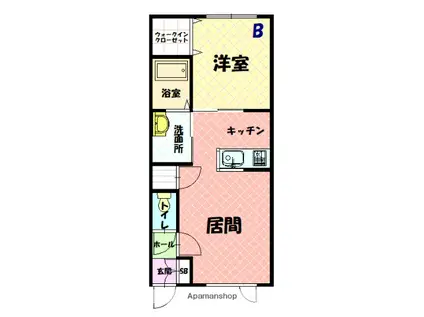 MINAJU(1LDK/1階)の間取り写真