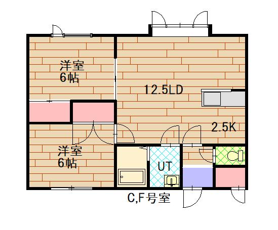 LUMIEREOR(2LDK/2階)の間取り写真