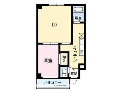 MK525(1LDK/5階)の間取り写真