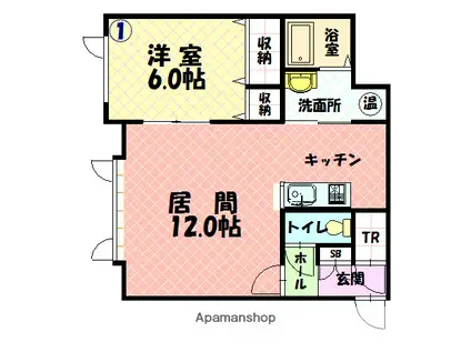 ショコラ(1LDK/2階)の間取り写真