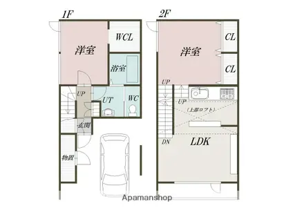 H・M・S(2LDK/1階)の間取り写真