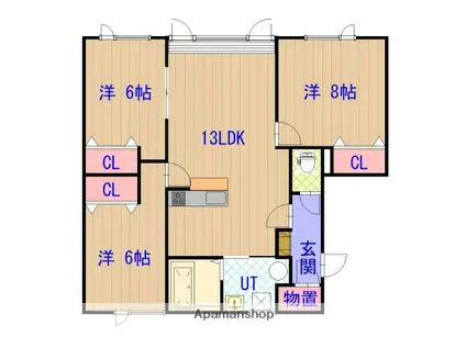 ガーデンパーク(3LDK/2階)の間取り写真