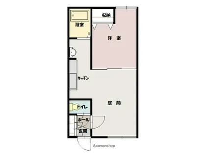 スプリングエンジェルⅡ(1LDK/2階)の間取り写真