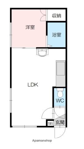 ハンドレッドヴィレッジG(1LDK/1階)の間取り写真