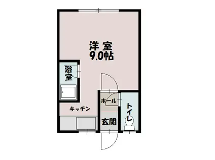 エルハイツ(ワンルーム/2階)の間取り写真