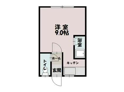 エルハイツ(ワンルーム/2階)の間取り写真