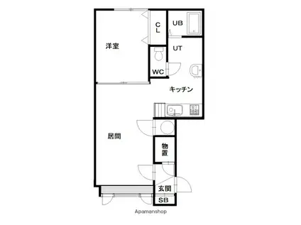 ライフステージホープⅥ(1LDK/2階)の間取り写真