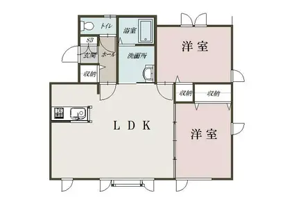 WILLB(2LDK/2階)の間取り写真